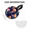 thumbnail image 5 of Jellyfish 2pcs PU Leather Round Bag Tags Suitcase Handbag Tags with Privacy Cover and Name ID Tag for Travel Luggage, Handbags, Backpacks, School Bags, 5 of 6