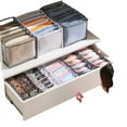 thumbnail image 4 of Bolsa organizadora de ropa, calcetines y bragas, con 7 compartimentos, apilable y plegable, con divisor de malla y organizador para vaqueros., 4 of 4