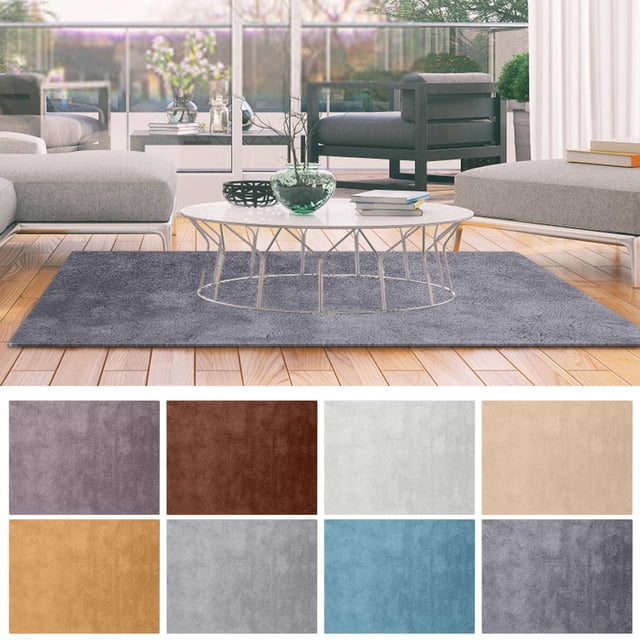 Alfombra de color liso para mesa de centro, mesita de noche, gruesa y lavable, estilo europeo, para dormitorio y sala de estar, protectora, para decoración del hogar.