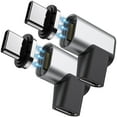 thumbnail image 1 of USB C Magnetic Adapter, (2 Pack) Magnetic USB C Adapter, 24Pins USB3.1 20Gbps Data Transfer 4K 60Hz Video PD 100w Charge Compatible with MacBook Pro/Air USB-C Laptop, 1 of 6