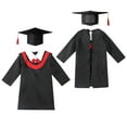 thumbnail image 1 of zdhoor Robe Longue de Collation des Grades Académique pour Enfants Garçons Filles avec Pompon, Rouge 150, 1 of 7