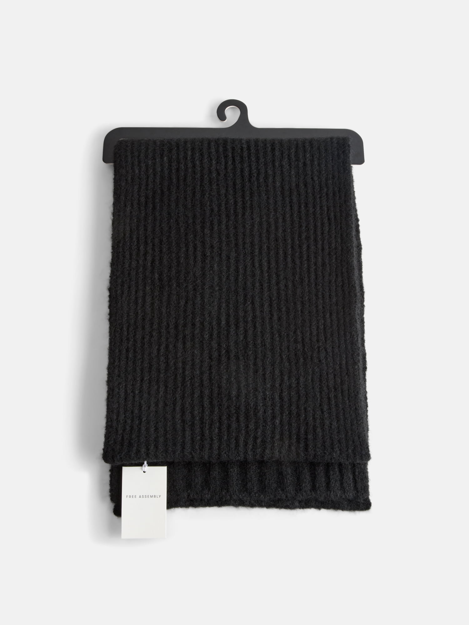 Free Assembly Women's Solid Scarf, Black Soot