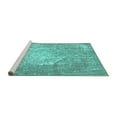 thumbnail image 2 of Ahgly Company Machine Washable Indoor Rectangle Persian Turquoise Blue Traditional Area Rugs, 7' x 9', 2 of 4