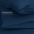 thumbnail image 5 of Extra Deep Pocket 6 Piece Bed Sheet Set – Super Deep Fitted Sheet Fits Mattress from 18-24 inces Depth – Double Brushed Microfiber Sheets with 4 Pillow Cases, King, Navy Blue, 5 of 7