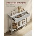 thumbnail image 5 of Console Sofa Table Narrow Entryway Table, Entry Table with 2 Drawers Rounded Corners for Living Room Oatmeal Beige, 5 of 5