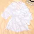 thumbnail image 6 of Women's Bikini Set Three Piece Lace Up High Waist Sexy Swimsuit with Removable Bra Pads No Underwire for Beach Vacation,White,XL, 6 of 9