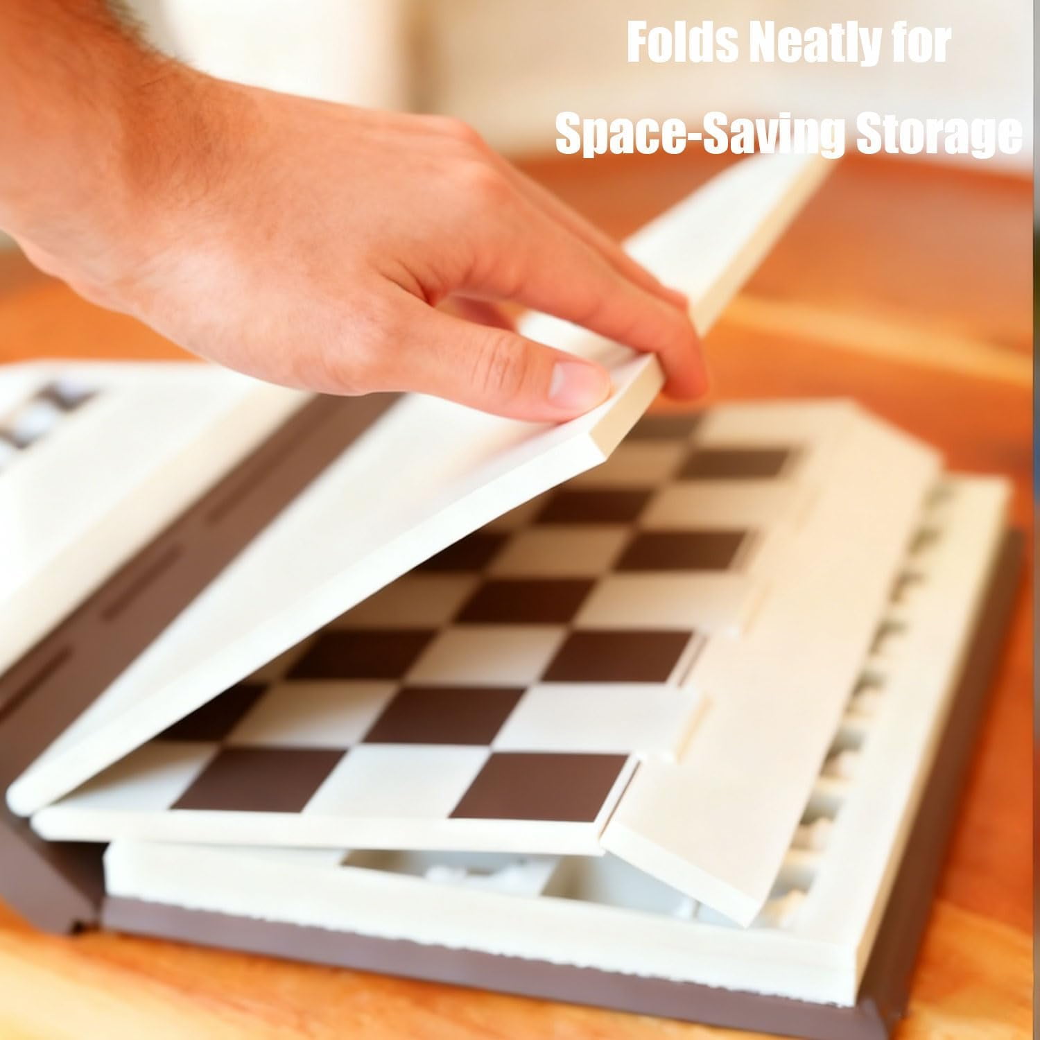 Playbook'd Chess, 3D Printed Chess Book, Book Board Games, Magnetic Chess Set, Books Design Folding Board Game for Adults, Portable Compact Game Set and Decorative Gift for Home