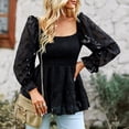 thumbnail image 2 of Consejo para mujeres, camisa para mujer, camisa con mangas abullonadas cuadradas, camisa con cuello cuadrado, artesanía superior, 2 of 6