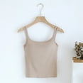thumbnail image 2 of fatyb Women's Camisole Built in Bra Spaghetti Strap Ribbed Tank Tops Knit Sleeveless Slim Tops for Women, 2 of 3