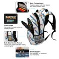 thumbnail image 5 of FORMRS Kids School Backpack Elementary Student Unisex Travel Bookbag with Reflective Stripes, White Hand Drawn Sailboats, 5 of 7