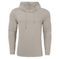 thumbnail image 4 of Caqnni Men's Novelty Solid Color Solid Color Pullover Long Sleeve Hoodie Casual Fleece Long Sleeve Hooded Sweatshirt (3XL,Grey), 4 of 8