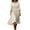 Beige#women's casual linen summer dresses, variant on SZJXBUY Summer Dresses for Women Linen Flowy Early Spring Ruffled Maxi Dresses Long Sleeve Crew Neck Midi Dress for Beach Vaction Orange,L