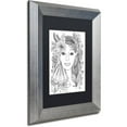 thumbnail image 2 of Trademark Fine Art "Flower Girls 28" Canvas Art by KCDoodleArt Black Matte, Silver Frame, 2 of 4