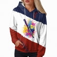 thumbnail image 4 of Godom Womens Baseball Hoodie Baseball Sweatshirts Long Sleeve Tops Lightweight Hoodie, 4 of 5