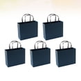 thumbnail image 4 of Masteelf 5pcs Fashion Paper Handbag Birthday Gift Bag Creative Storage Pouch Solid Color Gift Bag (Blue, Size ), 4 of 8