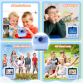 thumbnail image 3 of Cámara instantánea para niños, cámara digital infantil de 2,4 pulgadas 1080P con tarjeta de 32 GB y papel de impresión, regalo de Navidad para niños y niñas de 3 a 12 años., 3 of 8