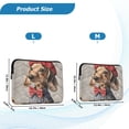 thumbnail image 4 of FORMRS 15"-15.6" Laptop Sleeve Protective Case Soft Carrying Quilted Computer Bag Cover, Gray Dog Artist, 4 of 7