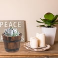 thumbnail image 2 of Barrel Planter Small Planter Pot Garden Tree Planter Garden Flower Pot Small Wood Planter for Patio, 2 of 9