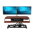 thumbnail image 5 of VERSADESK PowerPro Elite Electric Standing Desk Converter, Steel Frame with Cherry Work Surface, App Controlled, USB Charging, LED Lights, Split-Level | Cherry,  36"x24", 5 of 7
