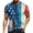 Blue, variant on Men's Quick-Dry Performance Tee, Retro Flag Print with Moisture-Wicking Fabric for Sports and Daily Use ,Blue L