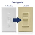 thumbnail image 2 of Interruptor regulador Leviton SureSlide 6672-1LI para bombillas LED, color marfil, 2 of 9