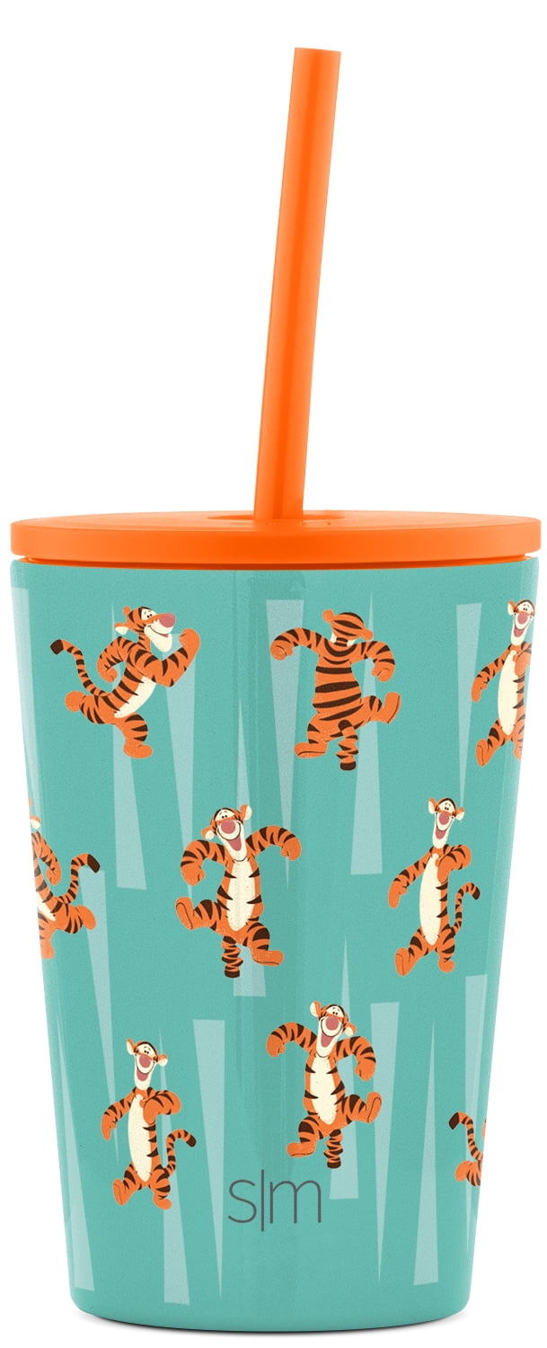 Simple Modern Kids Cup 12oz Classic Tumbler With Lid and Silicone Straw -  Vacuum Insulated Stainless Steel For Toddlers Girls Boys Woodland Friends 