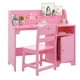 thumbnail image 3 of Yeshouse Escritorio infantil con estante superior y gabinete de almacenamiento, mesa de madera para estudio o dormitorio, 3 of 7