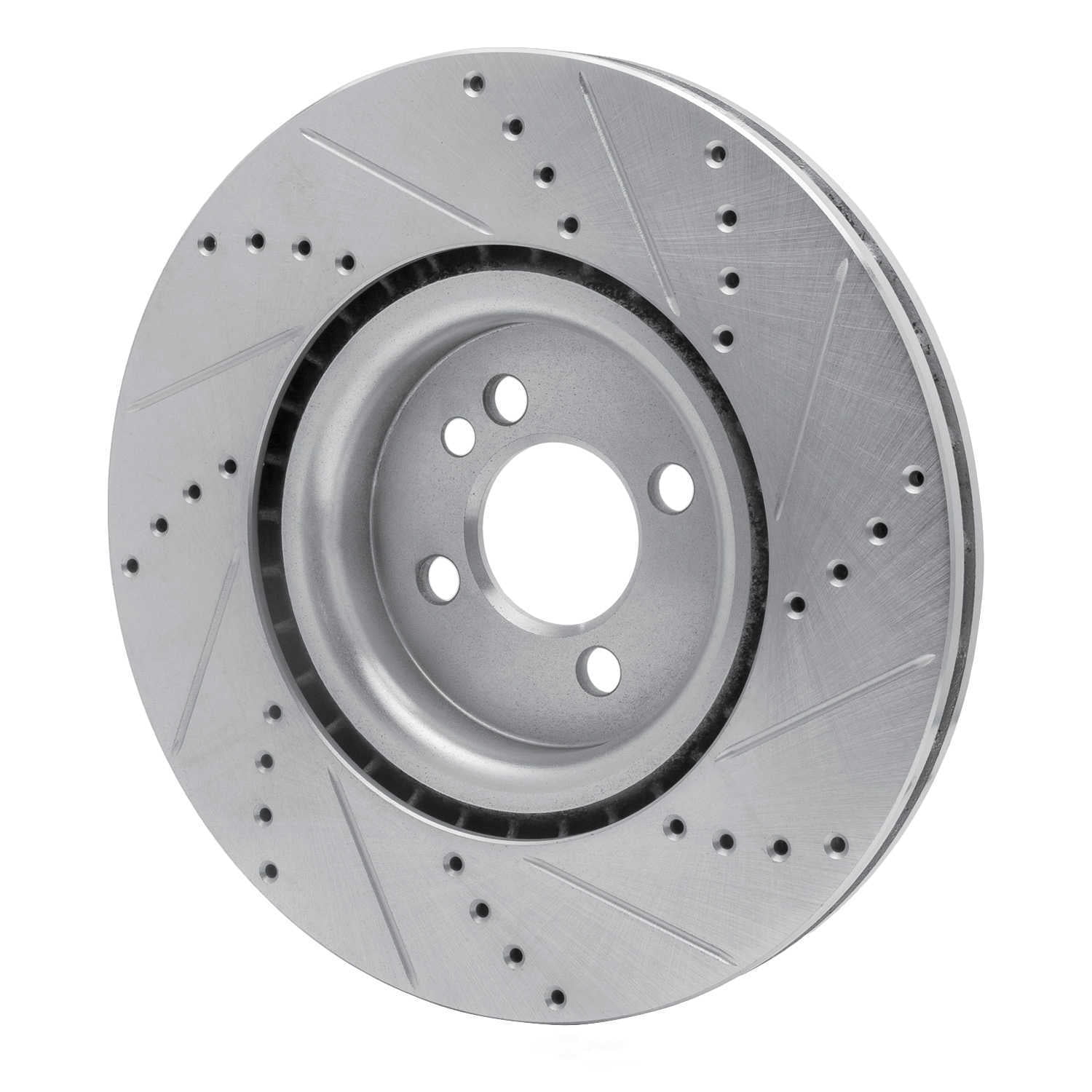 Dynamic Friction Company 631-32014L DFC Brake Rotor - Drilled And Slotted - Silver