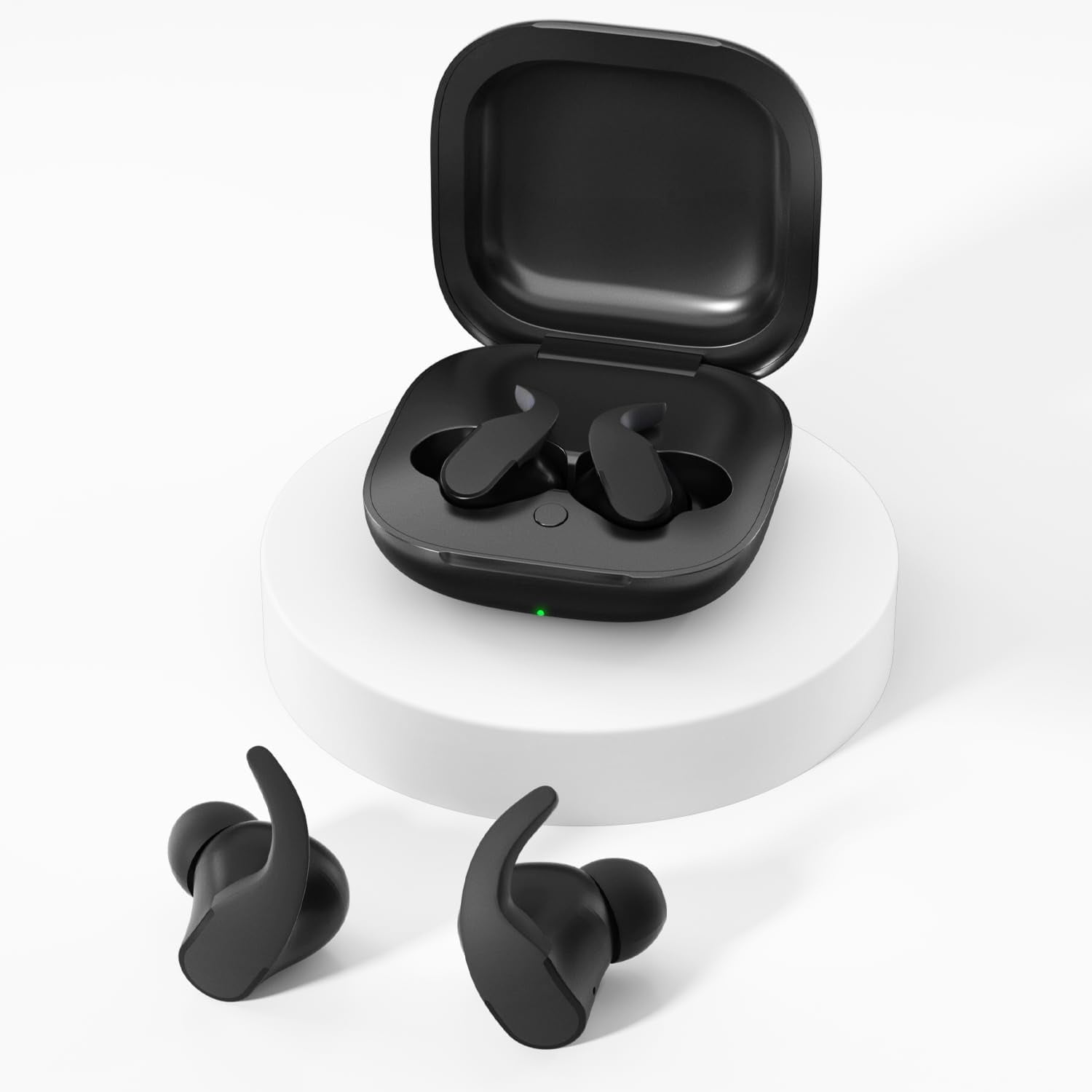 COBY Sports True Wireless Earbuds, Noise-Isolating Bluetooth Earbuds with Secure-Fit Ear Tips, Black