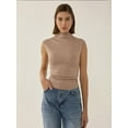 thumbnail image 3 of Ruched Half Turtleneck Crop Top, 3 of 5
