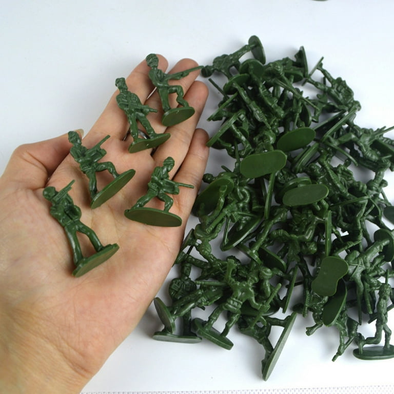 ZTTD 100 pcs Green Plastic Toy Soldiers, 3.8cm Army Men