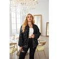 thumbnail image 4 of Zeagoo Women's Sequin Jacket Plus Size Sparkle Long Sleeve Jackets Front Zip Loose Casual Blazer Bomber Jacket with Pockets, 4 of 6