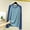 Blue, variant on Jesvior Unisex Long Sleeve Pajama Top Loose Solid Casual Home Wear Sleepwear Tee for Women Men