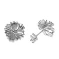 thumbnail image 2 of Sterling silver 925 Hawaiian hibiscus flower stud earrings rhodium plated 12mm, 2 of 3