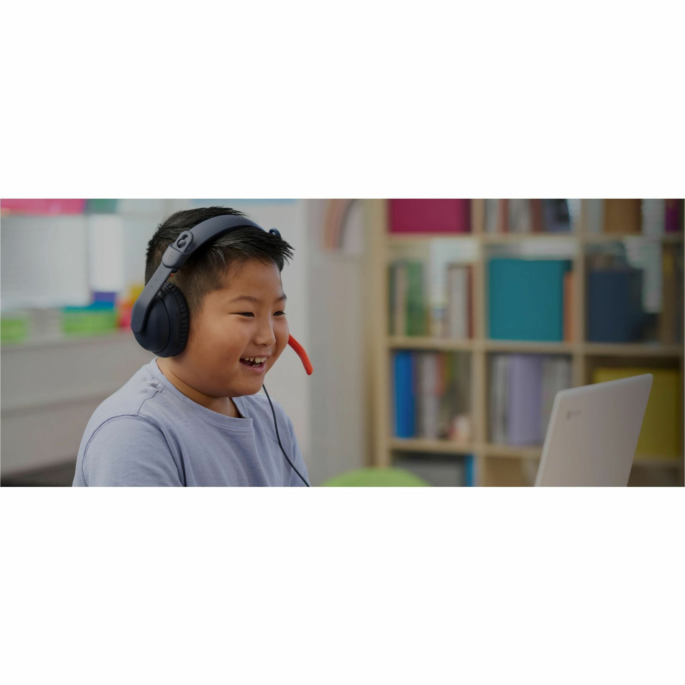 Logitech Zone Learn USB-A Stereo Computer Headset Blue/Orange (981-001378)