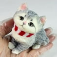 thumbnail image 2 of Handmade Taba Squishy Cat Toy, Squishy Realistic Kitty, Soft Silicone Mochi Fidget Toy, Cute Stress Relief Gift(Tabby), 2 of 4