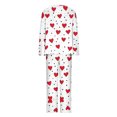 thumbnail image 5 of Rciityk Plus Size Pajamas for Women Set Valentines Day Lounges Cute Heart Print Crew Neck Long Sleeve with Pants Pjs Sets Ladies Pajamas Sets, 5 of 6