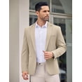 thumbnail image 3 of COOFANDY Men's Casual Blazers Knit Sports Jackets Lightweight One Button Khaki Blazers, 3 of 6