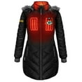 thumbnail image 4 of Women's ActionHeat Black Green Bay Packers 5V Battery Heated Long Puffer Jacket, 4 of 7