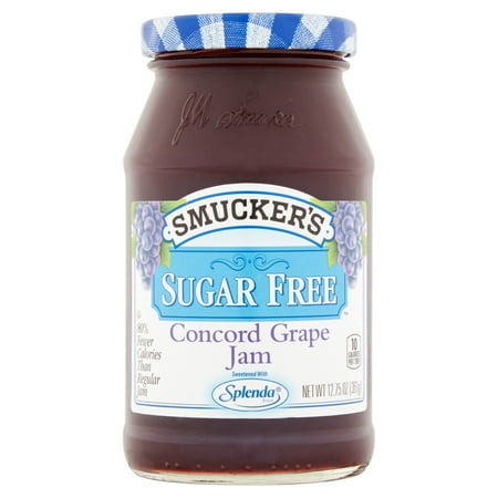 (3 pack) (3 Pack) Smucker's Sugar Free Grape Jam Sweetened With Splenda, 12.75-Ounce Jar