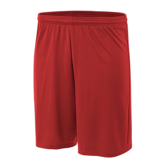 Men's 7" Power Mesh Practice Short - SCARLET - L