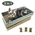thumbnail image 5 of Rascador para gatos MECOOL cartón 3 unidades diseño zacate gatera reversible, 5 of 5