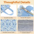 thumbnail image 4 of Pioneer Flower Floral Print Pattern Insulated Lunch Bag for Women & Adults,Large Portable Soft Cooler Lunch Bag,Thermal Food Storage Tote with Pearl Cotton,8.66L,8.75x5.75x9.5 Inch, 4 of 6