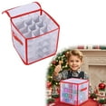 thumbnail image 1 of Christmas Ornament Storage Box Christmas Tree Ornament Organizer Hard Plastic Storage Container with Dividers Design Case for Seasons, 1 of 9