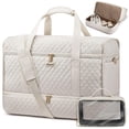 thumbnail image 1 of Bolsa de viaje LOVEVOOK grande para mujer, diseño de fin de semana, color beige, 1 of 9