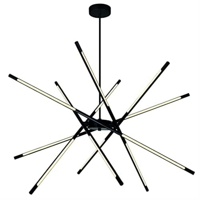 CWI Lighting Oskil Lustre LED Intégré avec Finition Noire