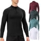 thumbnail image 4 of Camiseta deportiva para hombre, camisetas de fitness elásticas con cremallera de un cuarto de manga Abanopi Pequeña, 4 of 7