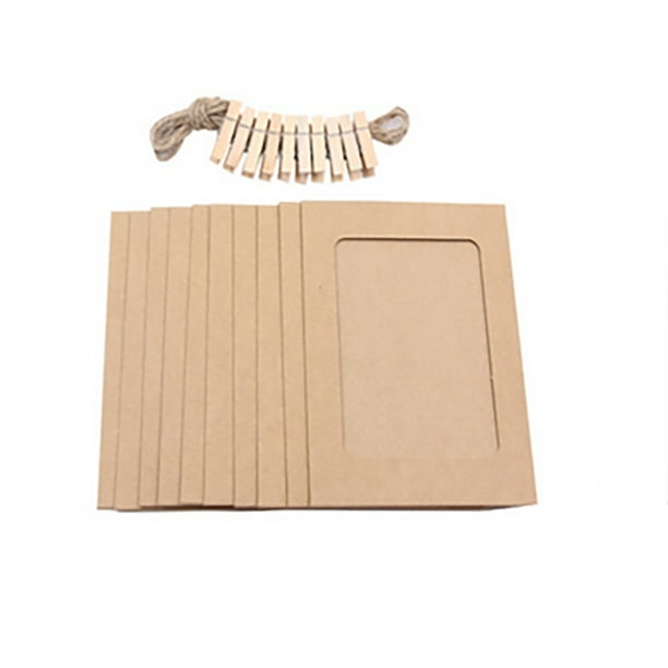 10Pcs Marco Colgante Papel 3Inch Flim DIY Picture Set Wall Album+Rope+Clips Photo Home