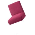 thumbnail image 3 of Funda de asiento de hotel elástica universal de vellón grueso para comedor Rosa roja, 3 of 7