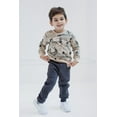 thumbnail image 2 of Disney Mickey Mouse Goofy Toddler Boys Fleece Sweatshirt and Pants Set Mickey Mouse Gray 2T, 2 of 5